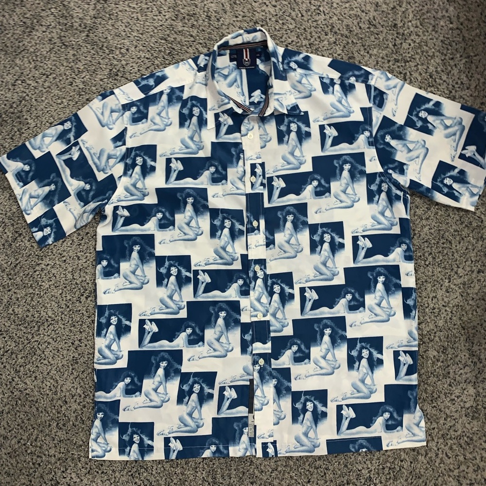Phat Farm allover print blue lady large size